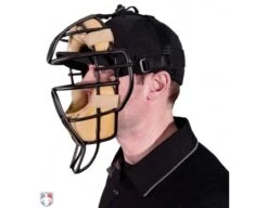 Richardson Pulse Performance Flexfit Base Umpire Cap - 6 Stitch -UMP ATTIRE Shop 643 Richardson Pulse Performance FlexFit Umpire Cap 6 Stitch Worn Side View with Mask