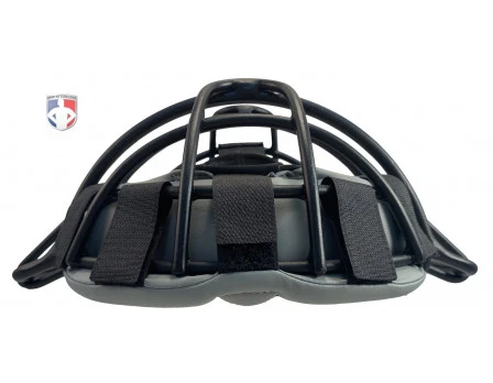Wilson MLB Black Dyna-Lite Aluminum Umpire Mask With Black And Grey Wrap Around 6 Wilson MLB Black Dyna-Lite Aluminum Umpire Mask With Black And Grey Wrap Around - Image 4
