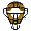 Wilson MLB Dyna-Lite Steel Umpire Mask With Tan 1 Wilson MLB Dyna-Lite Steel Umpire Mask With Tan -UMP ATTIRE Shop A3009X DS Wilson Dyna Lite Steel Umpire Mask with tan front