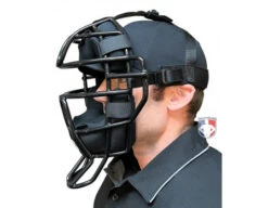 Wilson Dyna-Lite Steel Umpire Mask With Memory Foam -UMP ATTIRE Shop A3009X MEM Wilson Dyna Lite Steel Umpire Mask with Memory Foam worn side
