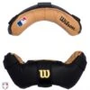Wilson MLB Two Tone Umpire Mask Replacement Pads - Black And Tan -UMP ATTIRE Shop A3816 BK TN WILSON MLB TWO TONE UMPIRE MASK REPLACEMENT PADS BLACK AND TAN FRONT