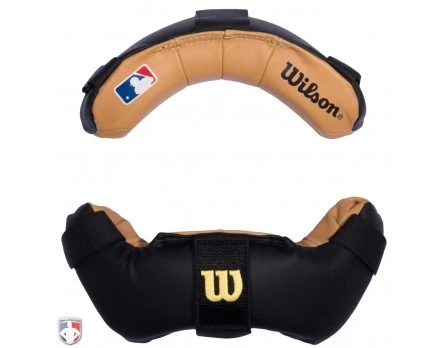 Wilson MLB Two Tone Umpire Mask Replacement Pads - Black And Tan 3 Wilson MLB Two Tone Umpire Mask Replacement Pads - Black And Tan