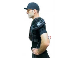 Wilson MLB West Vest Pro Gold 2 Memory Foam Umpire Chest Protector -UMP ATTIRE Shop B7203 Wilson MLB West Vest Pro Gold 2 Memory Foam Umpire Chest Protector side worn