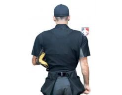 Wilson MLB West Vest Pro Gold 2 Memory Foam Umpire Chest Protector -UMP ATTIRE Shop B7203 Wilson MLB West Vest Pro Gold 2 Memory Foam Umpire Chest Protector worn shirt back