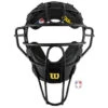 Wilson MLB Black Dyna-Lite Aluminum Umpire Mask With Black Wrap Around -UMP ATTIRE Shop B7209 AL BK BK Wilson MLB Black Dyna Lite Aluminum Umpire Mask with Black Wrap Around default