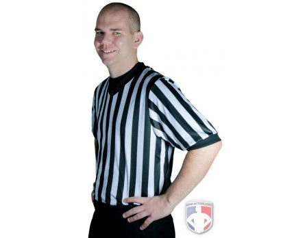 Smitty "Elite" Performance Interlock V-Neck Referee Shirt 4 Smitty "Elite" Performance Interlock V-Neck Referee Shirt - Image 2