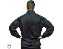 Smitty Track Style Basketball / Wrestling Referee Jacket - Black -UMP ATTIRE Shop BK 232 Smitty Track Style Basketball Wrestling Black Referee Jacket Worn Back View