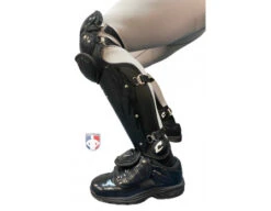 Champro Pro-Plus Triple Knee Umpire Shin Guards -UMP ATTIRE Shop CG3 Champro Pro Plus Triple Knee Umpire Shin Guards Worn Crouch 2