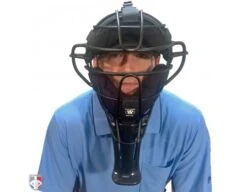 Champro Vented 6 1/2" Umpire Throat Guard -UMP ATTIRE Shop CM TG 65 Worn Front