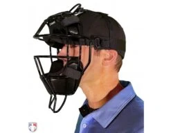 Champro Lightweight Steel Umpire Mask -UMP ATTIRE Shop CM72 B CHAMPRO STEEL UMPIRE MASK Worn Front Angled View