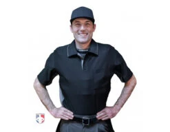 Champro Air Management Plated Umpire Chest Protector -UMP ATTIRE Shop CPAMT Champro Air Management Plated Umpire Chest Protector worn shirt front