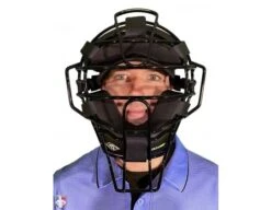Diamond IX3 Aluminum Umpire Mask With Quik-Dry -UMP ATTIRE Shop DFM UMP Diamond iX3 Aluminum Umpire Mask with Quik Dry Worn Front View