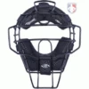 Diamond Matte Black Big League Aluminum Umpire Mask With Leather 1 Diamond Matte Black Big League Aluminum Umpire Mask With Leather -UMP ATTIRE Shop DFMBLMB Front