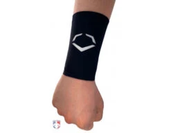 EvoShield MLB PRO-SRZ Protective Wrist Guard - Black -UMP ATTIRE Shop EVO PRO EvoShield Protective Wrist Guard Outside Worn