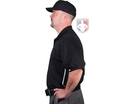 Smitty Vertical Stripe Umpire Shirt - Black 4 Smitty Vertical Stripe Umpire Shirt - Black - Image 2