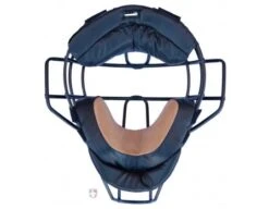 Force3 Silver Defender Umpire Mask With Black -UMP ATTIRE Shop F3 BK BK Inside Tan pads 1