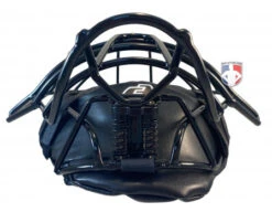 Force3 Defender Umpire Mask -UMP ATTIRE Shop F3 DEF BK BK Force3 Defender Umpire Mask with Black flat bottom