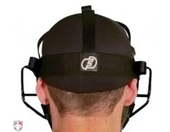 Force3 Defender Umpire Mask -UMP ATTIRE Shop F3 DEF BK BK Force3 Defender V2 Umpire Mask with Black Worn Back Harness View