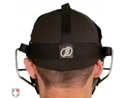 Force3 Silver Defender Umpire Mask With Black -UMP ATTIRE Shop F3 DEF SV BK Force3 Silver Defender Umpire Mask with Black Worn Back Harness View