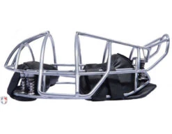 Force3 Silver Defender Umpire Mask With Black -UMP ATTIRE Shop F3 DEF SV BK FORCE3 SILVER DEFENDER UMPIRE MASK WITH BLACK PROFILE v3