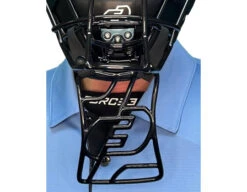 Force3 Defender Umpire Throat Guard 10 Force3 Defender Umpire Throat Guard -UMP ATTIRE Shop F3 TGV2 Force3 Defender Umpire Throat Guard worn front