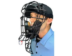 Force3 Defender Umpire Throat Guard 11 Force3 Defender Umpire Throat Guard -UMP ATTIRE Shop F3 TGV2 Force3 Defender Umpire Throat Guard worn side