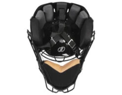 Force3 Black Defender XS3 Hockey Style Umpire Helmet -UMP ATTIRE Shop F3 XS3 BK Force3 Black Defender XS3 Hockey Style Umpire Helmet rear