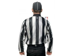 Smitty 2 1/4" Stripe Water Resistant Football Referee Shirt -UMP ATTIRE Shop FB127 Smitty 2 1 4 Stripe Water Resistant Football Referee Shirt reverse wm