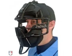 All-Star Black Magnesium Umpire Mask With Black LUC -UMP ATTIRE Shop FM4000 MAG UMP BK BK Worn Angled
