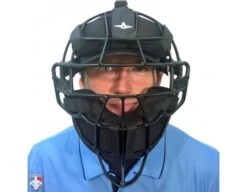 All-Star Black Magnesium Umpire Mask With Black LUC -UMP ATTIRE Shop FM4000 MAG UMP BK BK Worn Front