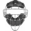 All-Star Silver Magnesium Umpire Mask With Black LUC -UMP ATTIRE Shop FM4000MAG Front BK Low