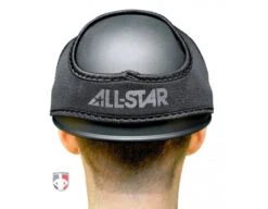 All-Star Delta Flex Umpire Mask Replacement Harness -UMP ATTIRE Shop FMHPRO SBK All Star Delta Flex Umpire Mask Replacement Harness reverse with skull cap 1
