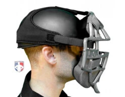 All-Star Delta Flex Umpire Mask Replacement Harness -UMP ATTIRE Shop FMHPRO SBK All Star Delta Flex Umpire Mask Replacement Harness side with skull cap