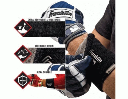 Franklin MLB X-Vent Reversible Wristbands 4 Franklin MLB X-Vent Reversible Wristbands - Image 2