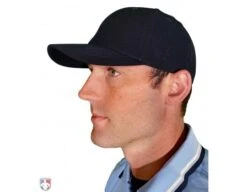Smitty Performance Flex Fit Umpire Cap -UMP ATTIRE Shop HT316 N Smitty Performance Flex Fit Umpire Cap 6 Stitch Worn Front Angled View