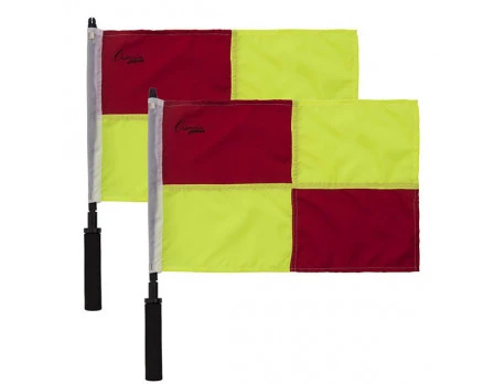 Champion Soccer Flags Set - Checkered Yellow & Red 3 Champion Soccer Flags Set - Checkered Yellow & Red