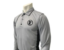 Minnesota (MSHSL) Men's Long Sleeve Swimming / Volleyball Referee Shirt - Grey