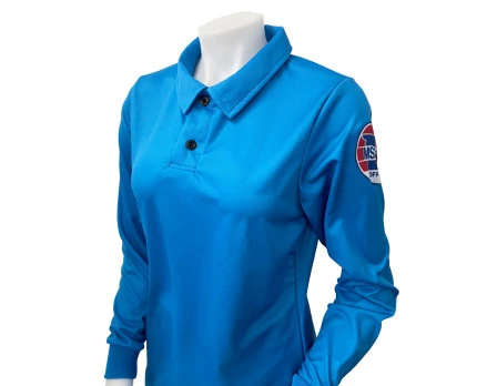 Missouri (MSHSAA) Women's Long Sleeve Volleyball Referee Shirt - Bright Blue 3 Missouri (MSHSAA) Women's Long Sleeve Volleyball Referee Shirt - Bright Blue