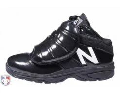 New Balance V3 Black & White Mid-Cut Umpire Plate Shoes -UMP ATTIRE Shop MU460XT3 New Balance V3 Black White Mid Cut Umpire Plate Shoes Outside Side View