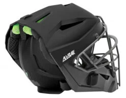 All-Star Matte Black MVP5 Umpire Helmet -UMP ATTIRE Shop MVP5 All Star Matte Black MVP5 Umpire Helmet w Defexion Tech backside