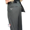 Mizuno Charcoal Grey Flat Front Umpire Plate Pants With Expander Waistband -UMP ATTIRE Shop MZ128 CH Mizuno Charcoal Grey Umpire Plate Pants back