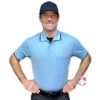 Mizuno Performance Short Sleeve Traditional Umpire Shirt - Powder Blue -UMP ATTIRE Shop MZ351 PB Mizuno Short Sleeve Umpire Shirt Powder Blue front