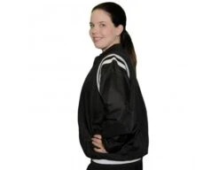 Smitty Collegiate Style Basketball Referee Jacket - Black With White Trim -UMP ATTIRE Shop S227 BK Left Side