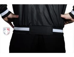 Smitty Collegiate Style Basketball Referee Jacket - Black With White Trim -UMP ATTIRE Shop S227B BackBottomElastic