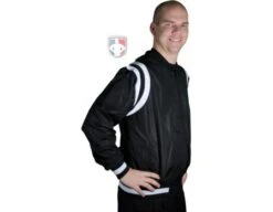 Smitty Collegiate Style Basketball Referee Jacket - Black With White Trim -UMP ATTIRE Shop S227B RightSide