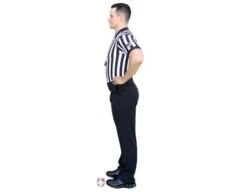 Smitty Performance 4-Way Stretch Tapered Fit Flat Front Referee Pants With Slash Pockets -UMP ATTIRE Shop S297 NBA Worn Side