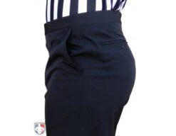 Smitty Performance 4-Way Stretch Tapered Fit Flat Front Referee Pants With Slash Pockets -UMP ATTIRE Shop S297 NBA Worn Slash Pocket Closeup