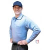 Smitty Long Sleeve Body Flex Umpire Shirt - Powder Blue 1 Smitty Long Sleeve Body Flex Umpire Shirt - Powder Blue -UMP ATTIRE Shop S308 PB Smitty Long Sleeve Body Flex Umpire Shirt Powder Blue Worn 1