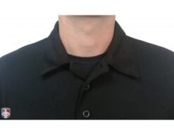 Smitty Long Sleeve Vertical Stripe Umpire Shirt - Black -UMP ATTIRE Shop S311 BK Collar