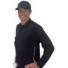 Smitty Long Sleeve Vertical Stripe Umpire Shirt - Black -UMP ATTIRE Shop S311 BK Side Angled